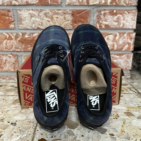 Vans Authentic stacked platform Velvet Plaid green black women’s size 9 - Picture 8 of 10